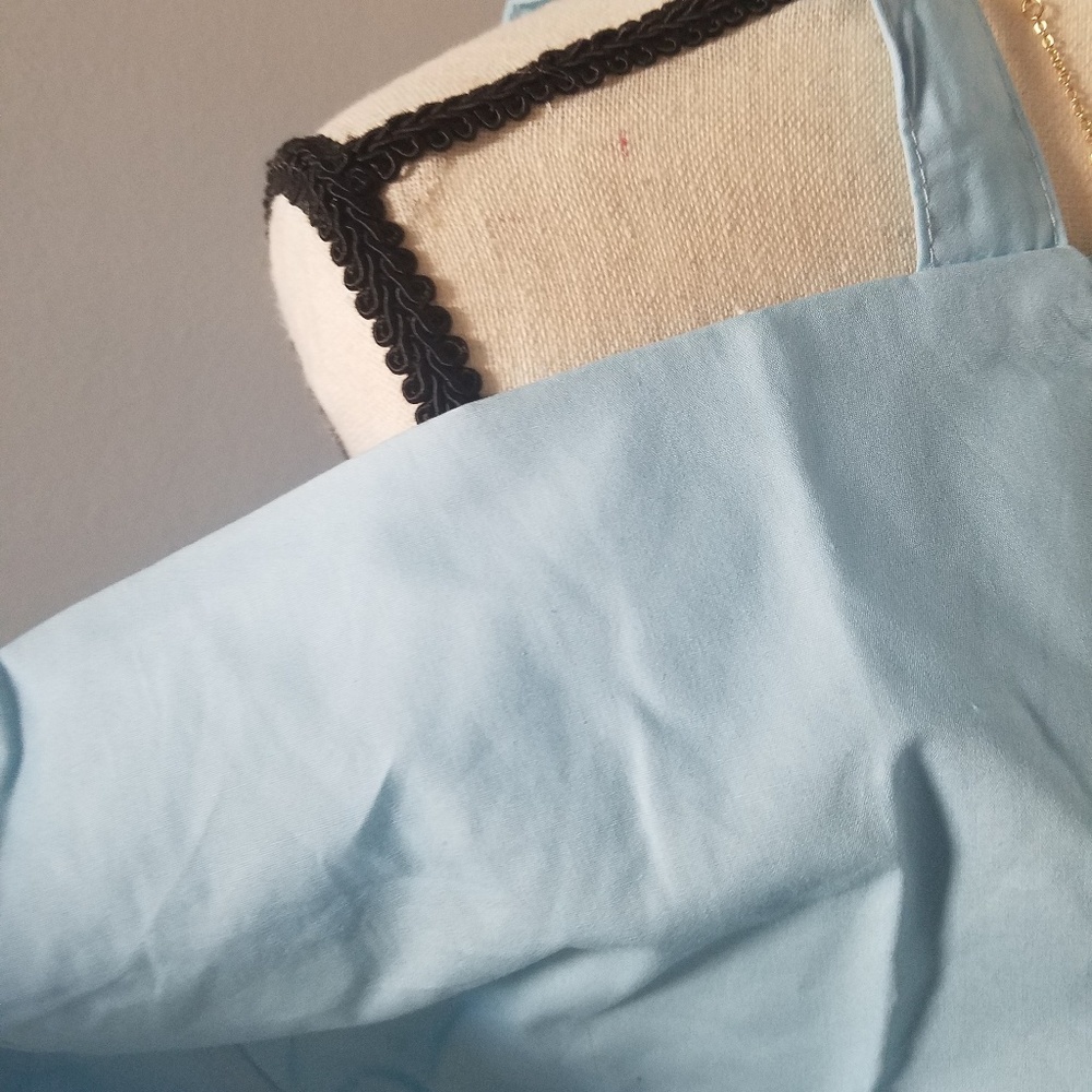 Baby Blue cold shoulder top - Picture 2 of 4